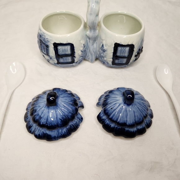 50s Noritake Cottage Jam Pots - Picture 5 of 10